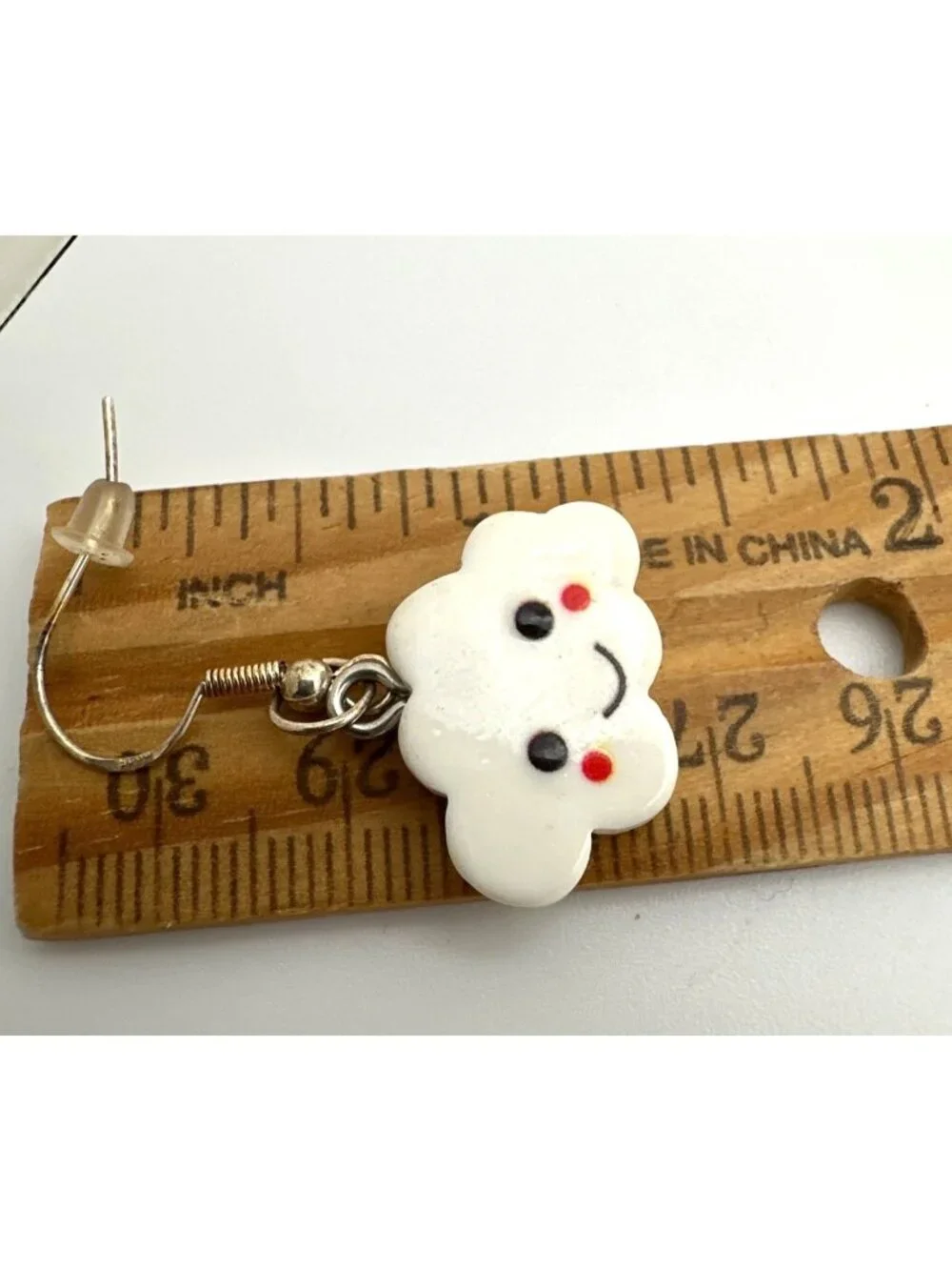 Kids Earrings Smiley Happy Face Cloud Handmade Dangle Drop Teens